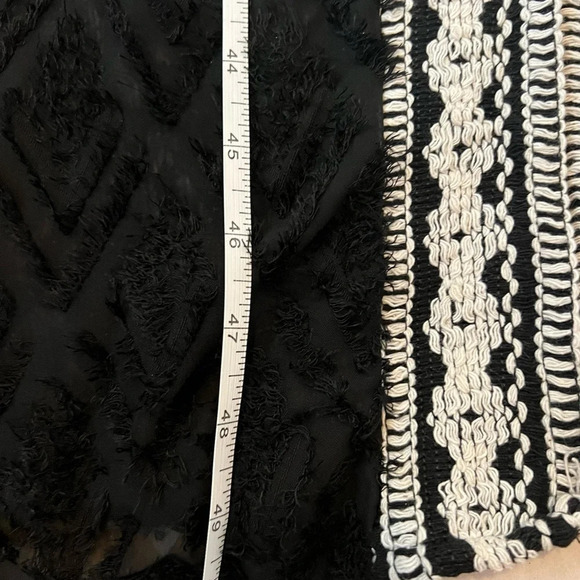 By ESQ One Size Sheer Black Kimono Coat Throw Robe Beach Bohemian - Picture 9 of 11